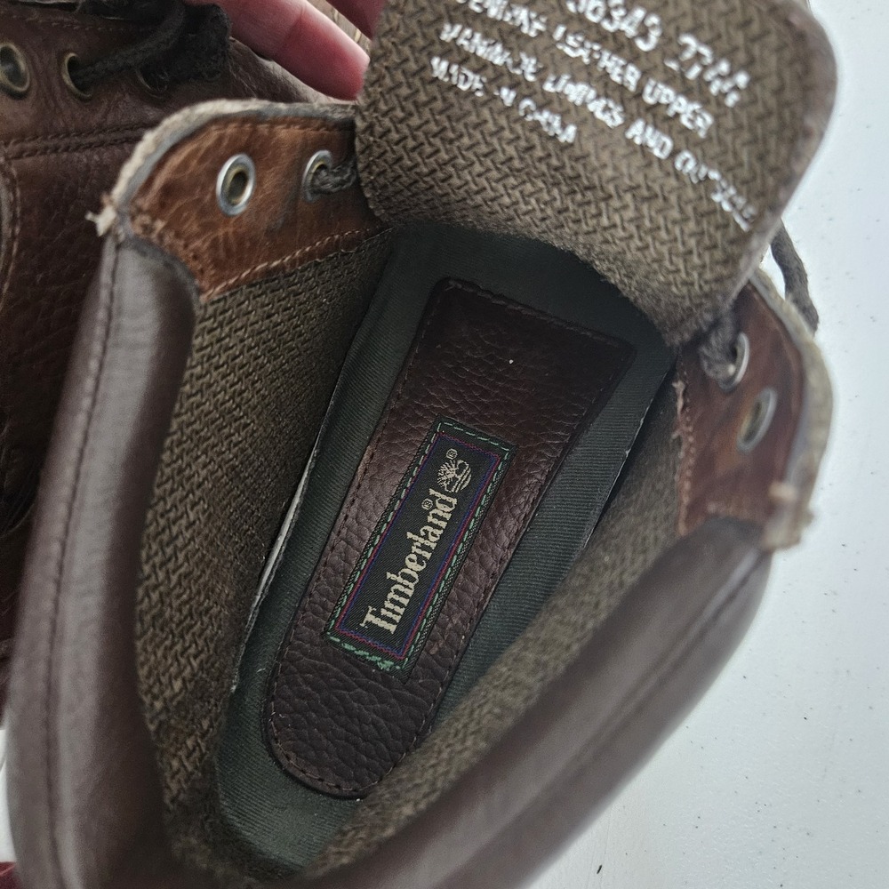 Vintage 1990's Y2K Leather Timberland Womens Brown Chukka Style Boots Size 7.5M* - Picture 3 of 9